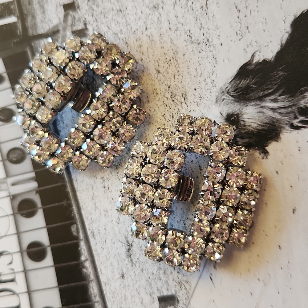 50s rhinestone shoe clips
